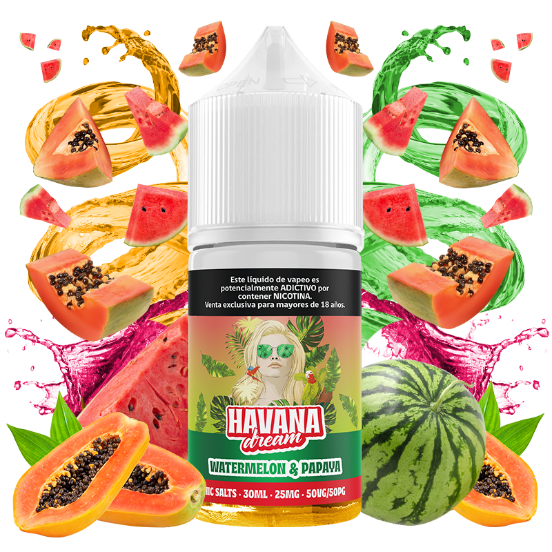 Havana Dream - Watermelon & Papaya Salt Nic - Imagen 1