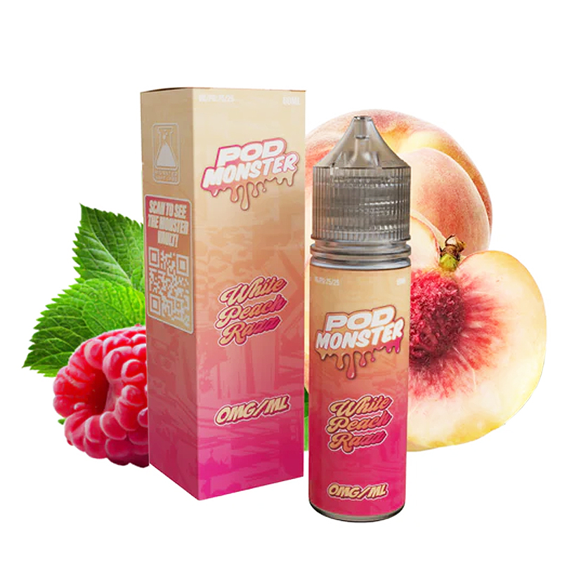 white peach Monster Salt - White Peach Razz - Imagen 1
